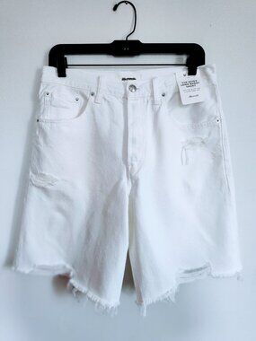Madewell The Essex White Long Baggy Short